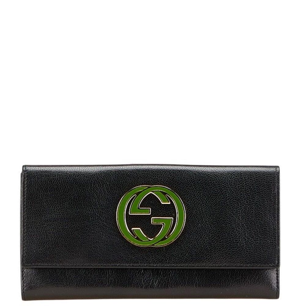 Gucci Interlocking G Leather Long Wallet